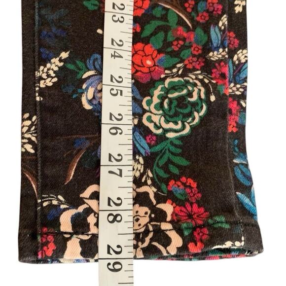 Pilcro by Anthro Pants Women's Sz 27 Mid Rise Skinny Coquette Floral Stretch - Picture 11 of 11